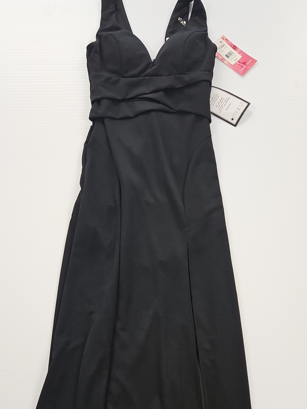 Emerald Sundae Black Strapless Evening Dress with Sweetheart Bodice